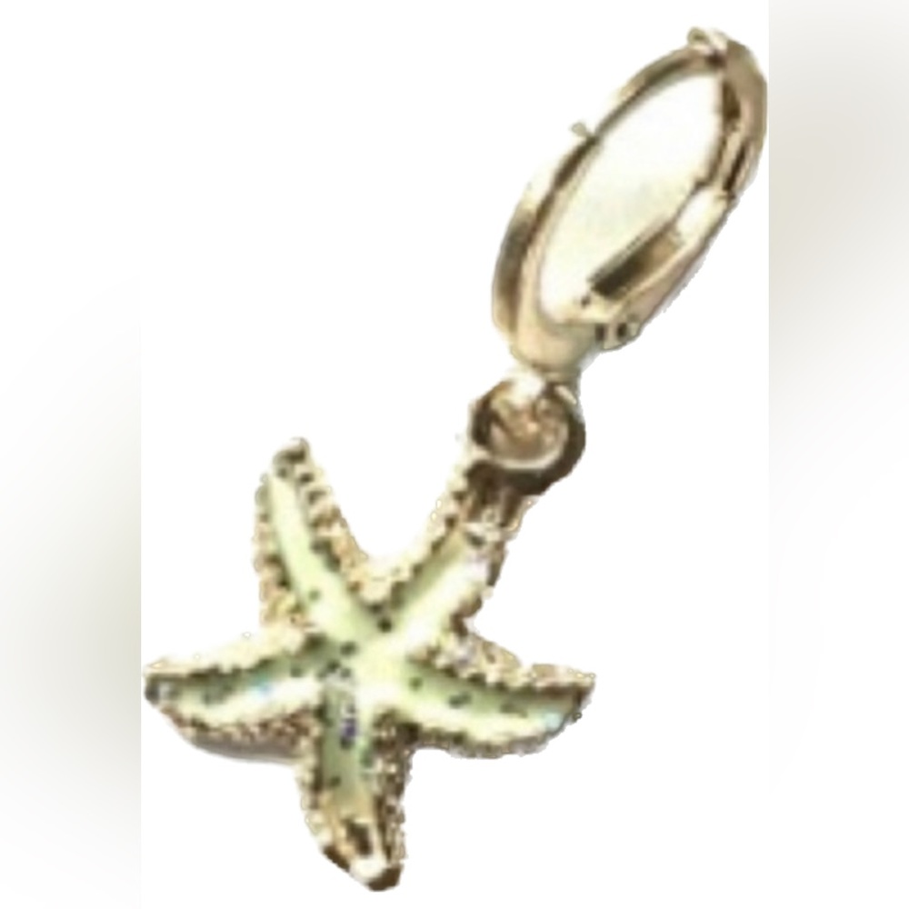 🛑SOLD🛑 Light green starfish earrings